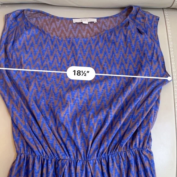 🏖️ LOFT Blue Sleeveless Beach Dress, Size S - Picture 4 of 5